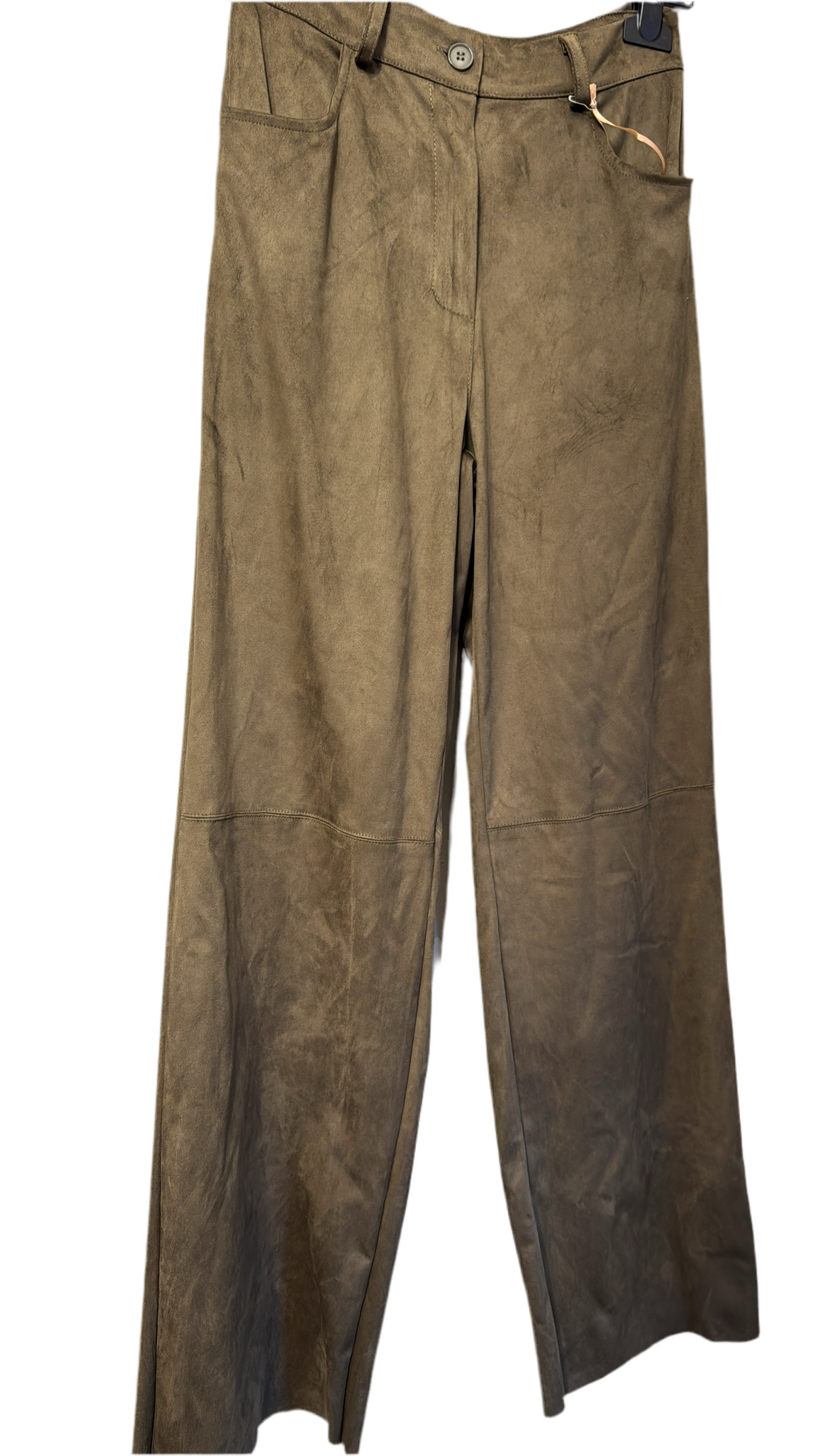Pantalone wide leg ecodainetto Military