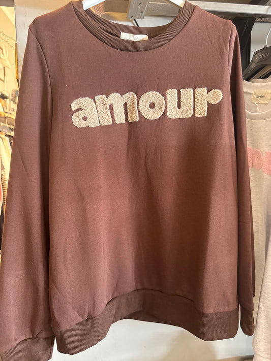 Felpa Amour Marrone