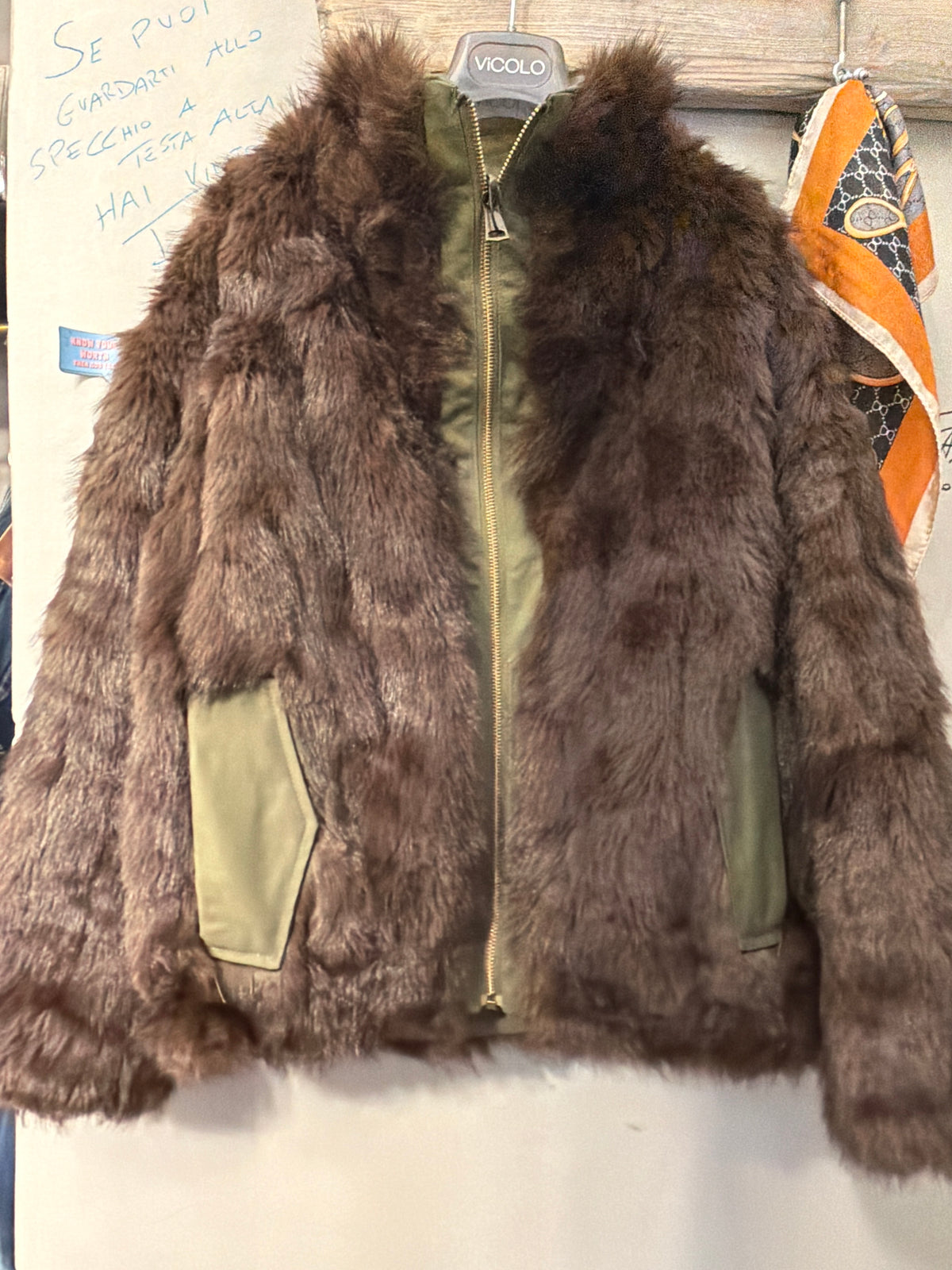 Bomber Reversibile Military Ecofur