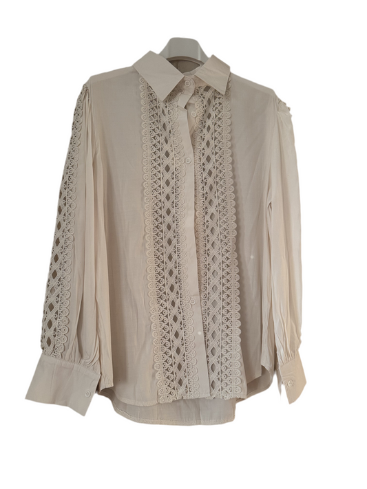 Camicia Boho Chic Panna