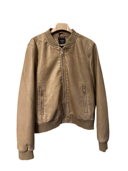 Bomber Eco Leather Beige