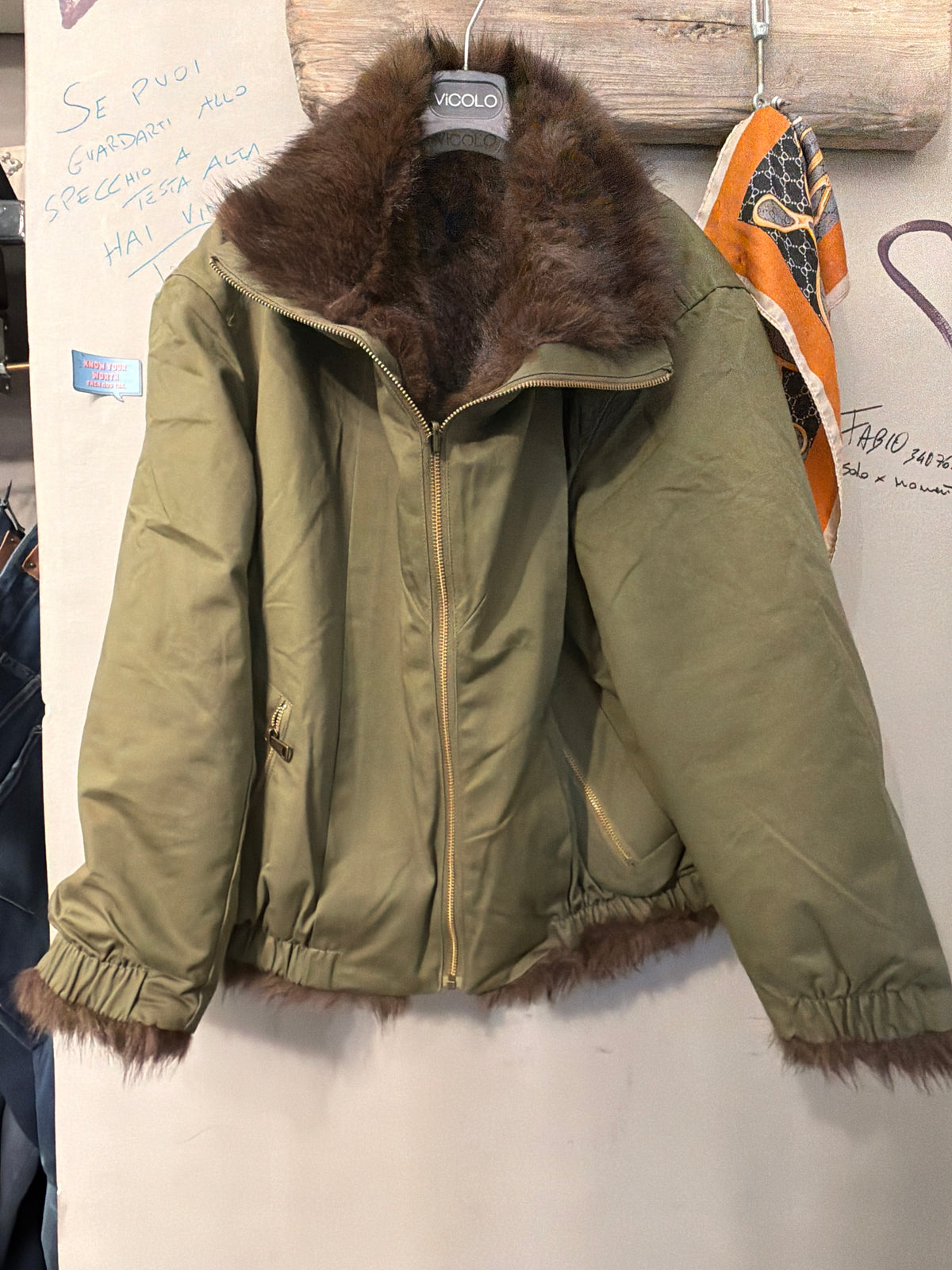 Bomber Reversibile Military Ecofur