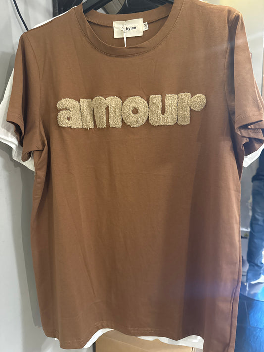 Tshirt Amour Marrone