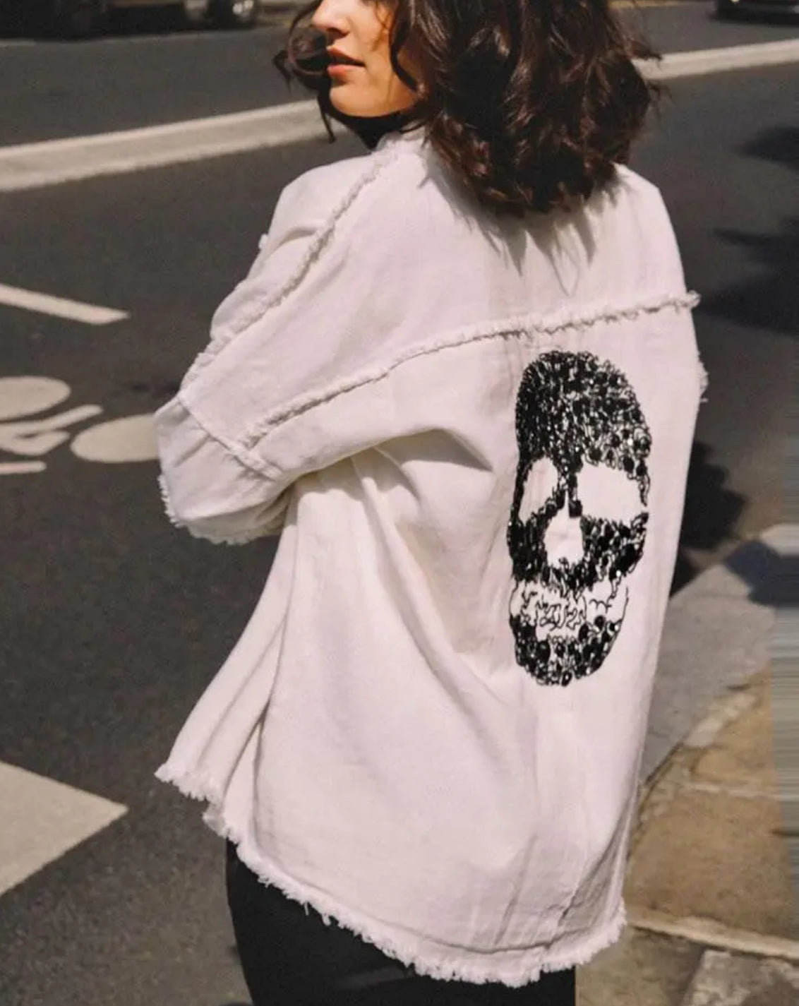 Camicia oversize con teschio