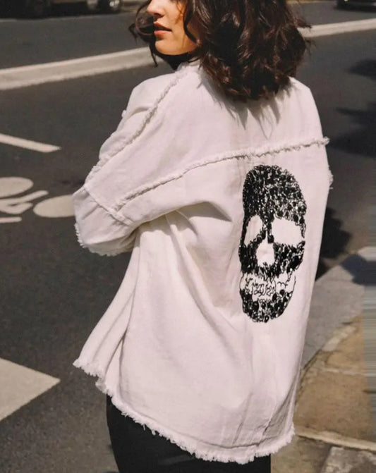 Camicia oversize con teschio