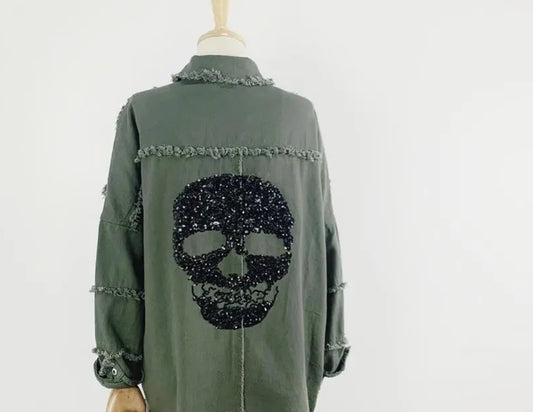 Camicia military teschio