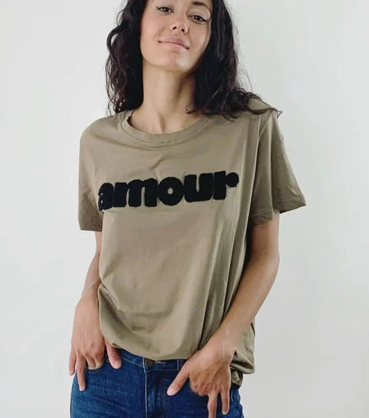 Tshirt Amour kaki