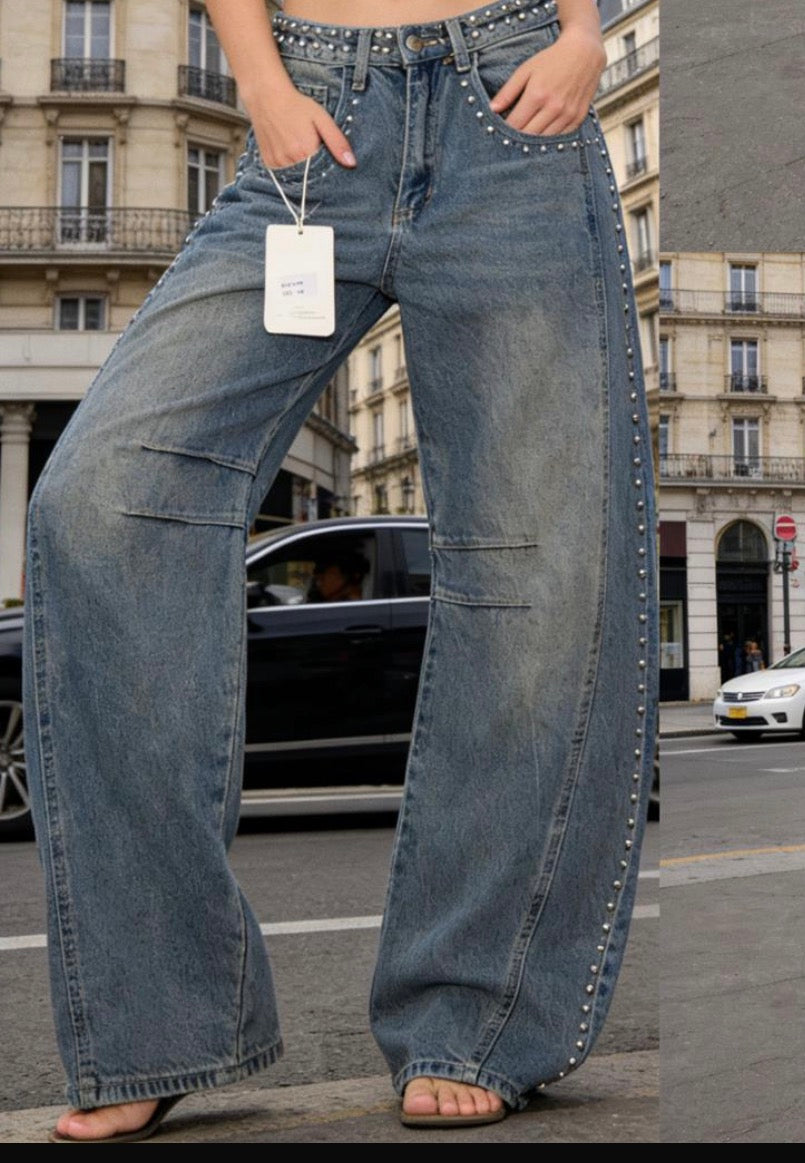 Studs Balloon Jeans