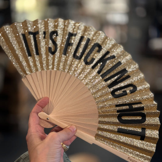 Ventaglio fucking hot glitter oro